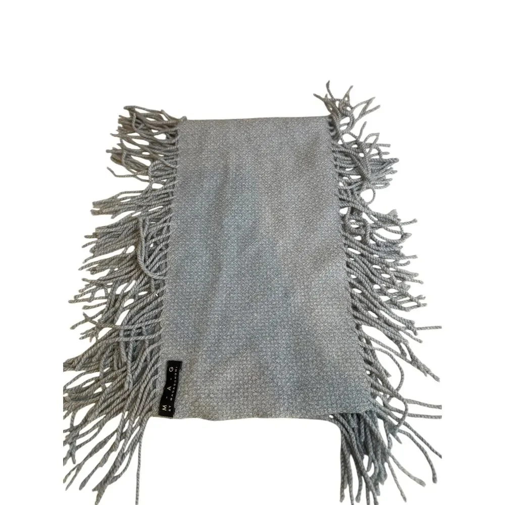 MAG Magaschoni Textured Cashmere Scarf Light Blue